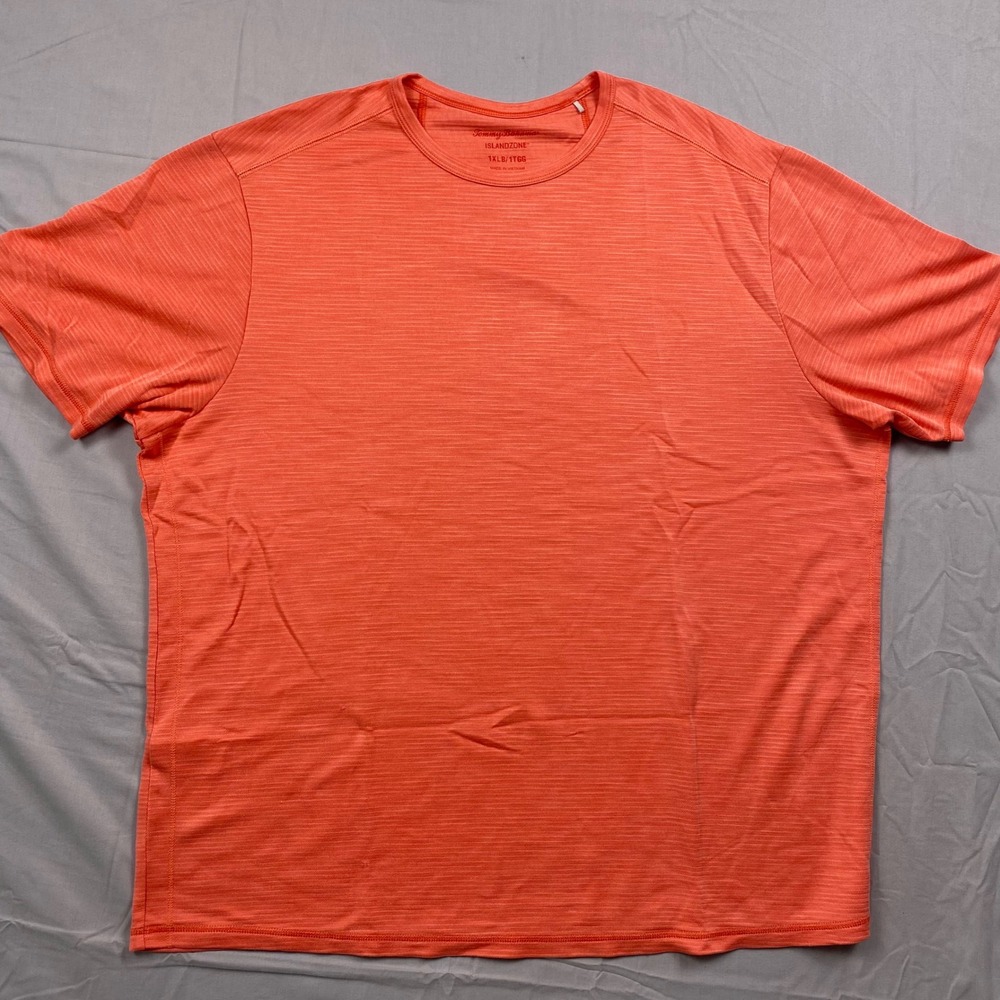 Tommy Bahama IslandZone Emulsion T-Shirt Mens 1XLB Orange Performance Tee